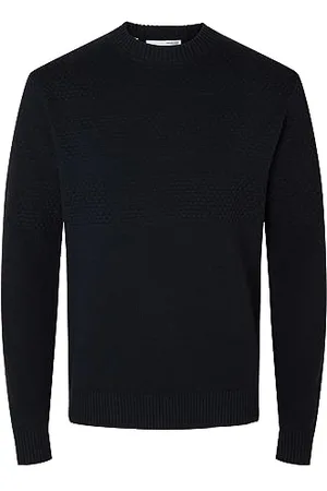 SELECTED SELETED HOMME Męski sweter z dzianiny Slhskipper Structure Crew Neck W, , S