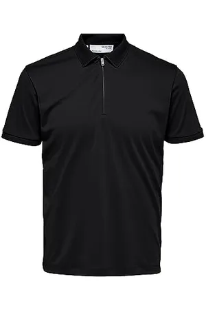 SELECTED Slhfave Zip Ss męska koszulka polo, , XXL