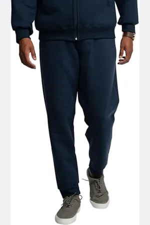 Fruit Of The Loom Spodnie joggery Eversoft z kieszeniami, luźny krój, odprowadzające wilgoć, oddychające, zwężane spodnie dresowe, granatowy, XXL