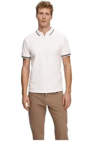 SELECTED SELETED HOMME Męska koszulka polo Slhslim-Toulouse Detail Ss Polo Noos, , XXL