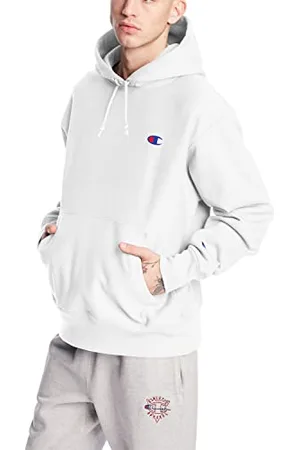 Champion Męska, bluza z kapturem z odwróconym splotem, najlepsze wygodne bluzy z kapturem, lewa klatka piersiowa C, , S