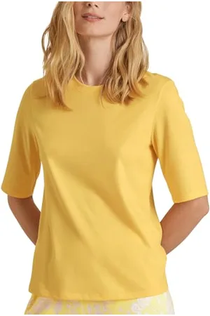 Calida Favourites Light Shirt krótki rękaw złoty cab yellow, 1 sztuka, rozmiar 32-34, , 32-34