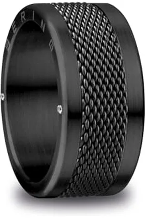 Bering Herren Ring in Schwarz glänzend - Arctic Symphony Collection mit Edelstahl - Arve 11