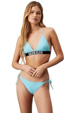 Calvin Klein Damski top bikini z nadrukiem trójkątnym, , XL