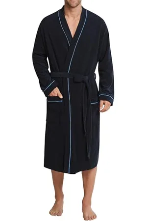 Schiesser Szlafrok męski Reisemantel, Niebieski - niebieski (815-granatowy), 56 (Eu) (Brand Size: Xxl)
