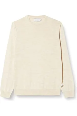 Casual Friday Męski sweter CFGregory Crew Neck Knit z dzianiny, 135304/jasny piaskowy, M, , M
