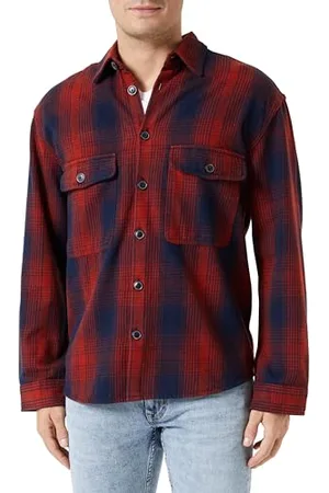 SELECTED SELETED HOMME Męska koszula flanelowa Slhloosemason-Flannel Overshirt Noos, , L