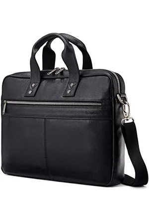 Samsonite Klasyczne skórzane wąskie majtki, czarne, jeden rozmiar