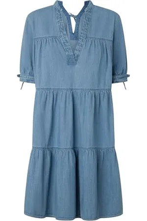 Pepe Jeans Sukienka damska, niebieska (denim), XXS, , XXS