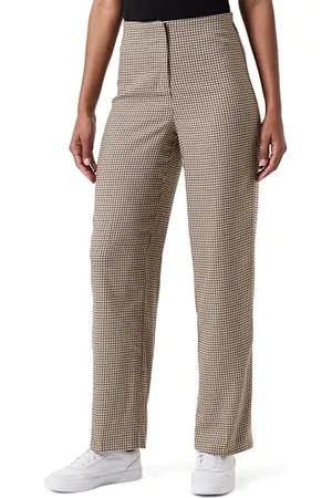 VERO MODA VMRILLA Straight Check Pants Boo, , 38W / 32L