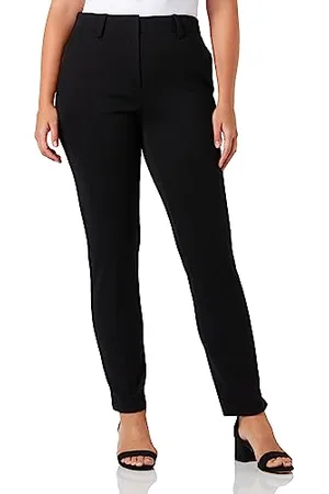 Gerry Weber Damskie klasyczne spodnie 7/8 z zakładkami na fiszbiny spodnie chusty/kombi skrócone 7/8 spodnie jednokolorowe długość 7/8, , 36 Kr�tki