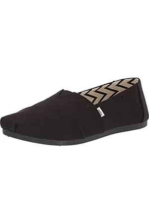 TOMS Damskie płócienne espadryle z bawełny z recyklingu, płaskie loafery, 10