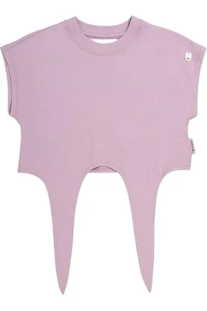 Champion Rochester 1919 Eco Future W - Okrągły Recycled Cotton Cropped S/L T-Shirt, Liliowy Pastel, M Damski SS24, , M