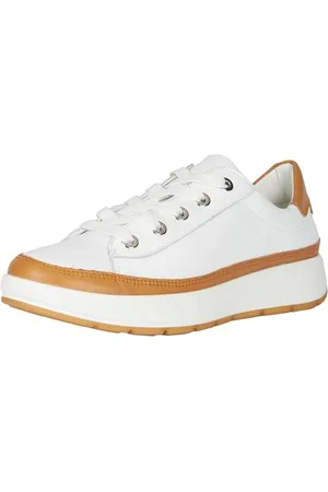 ARA Roma Sneakersy damskie, karmelowe, białe, 40 EU szerokie, , 40 EU Weit
