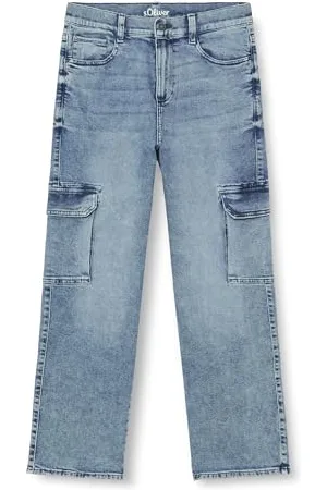 QS by s.Oliver Junior Spodnie jeansowe Cargo, krój slim fit, , 176