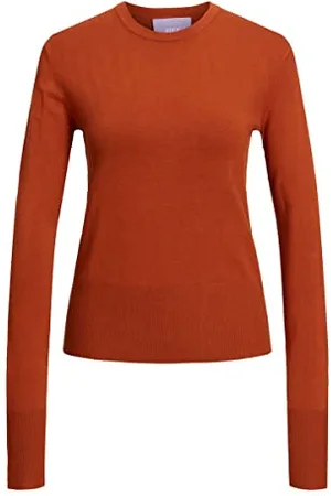 JACK & JONES Damski sweter Jjxx Jxlara Ls Soft Crew Neck Knit Noos, Bombay Brown, L
