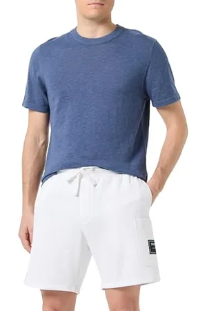 Tommy Hilfiger Męskie spodenki dresowe z logo flagi białe L, , L