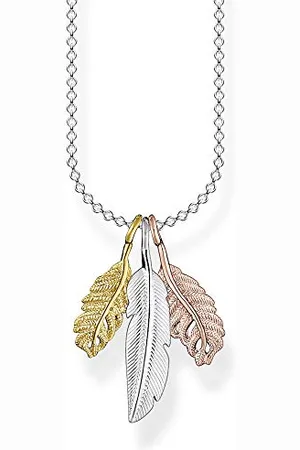 Thomas Sabo Naszyjnik damski z piórami wysokiej próby 925, długość 38-45 cm