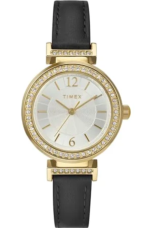 Timex Damski analogowy zegarek kwarcowy ze skórzanym paskiem TW2W48900, , pasek