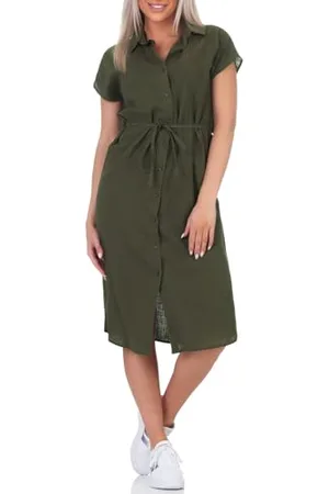 ONLY Damska sukienka midi Onltizana Neri Cotton S/S WVN Noos, , S