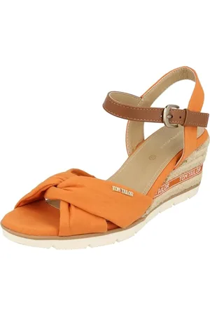 TOM TAILOR Damskie sandały klinowe 5390040007, pomarańczowe, 41 EU, , 41 EU