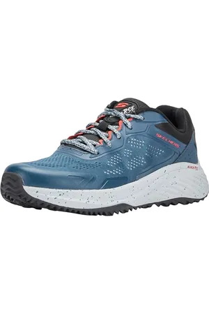 Skechers Męskie buty sportowe Bounder RSE, Granatowa siatka Duraleather Multi Trim, 39 EU