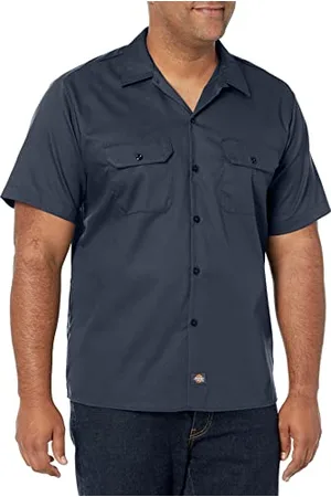 Dickies Męska koszula robocza z krótkim rękawem Flex Slim Fit Button, , XL