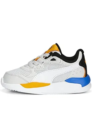 PUMA Mixed Kids X-Ray Speed AC Inf Basket, Feather Gray Biała Victoria Niebieska Cynia, 21 EU