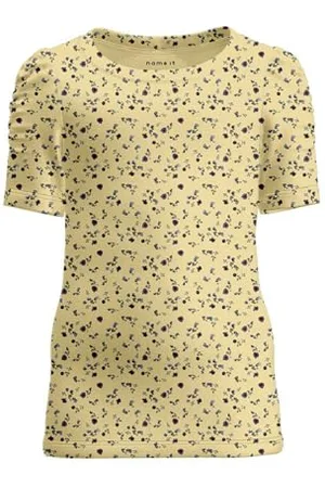 NAME IT Bestseller A/S Dziewczęca koszulka NMFJANET SS XSL TOP z długim rękawem, Double Cream, 92, , 92 cm