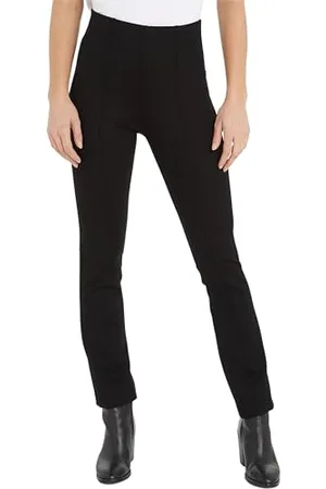 Tommy Hilfiger Damskie spodnie dresowe z dzianiny o podwyższonym kroju, czarne, rozmiar 44, , 44W