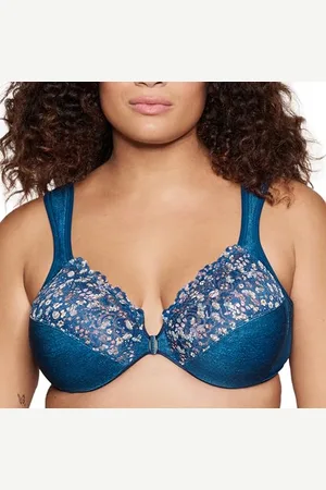 Glamorise Duże rozmiary plus rozmiar Wonderwire biustonosz z zapięciem z przodu i fiszbinami nr 1245, , 90G
