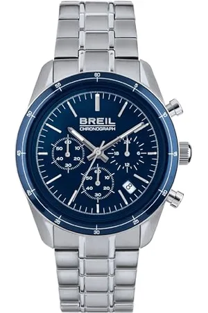 Breil Męska kolekcja zegarków Release Mono-Color Blue Dial Chrono mechanizm kwarcowy i stalowa bransoletka TW1898, , Taille unique, Bransoletka