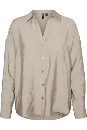 VERO MODA Koszula damska VMQUEENY L/S Oversized Shirt EXP GA, , S