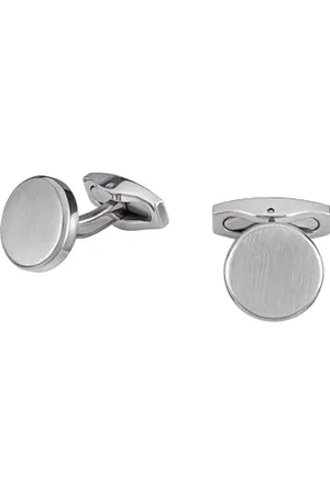 Breil Spinki do mankietów CUFFLINK-CARVE ze stali dla mężczyzn, Maße: 1,4 cm, Stal nierdzewna, Bez kamieni szlachetnych