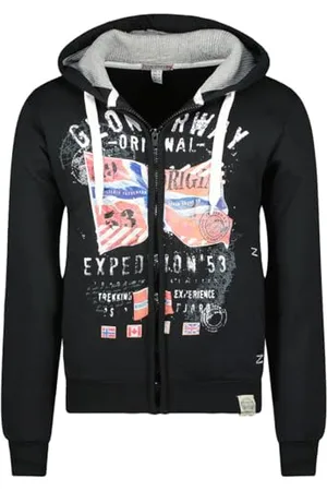 Geographical Norway Gitchen Męska bluza z kapturem kangur z kieszenią - Bluza z logo bluza z kapturem z kapturem ciepły długi rękaw - męska wiosna lato jesień zima ( S), , S