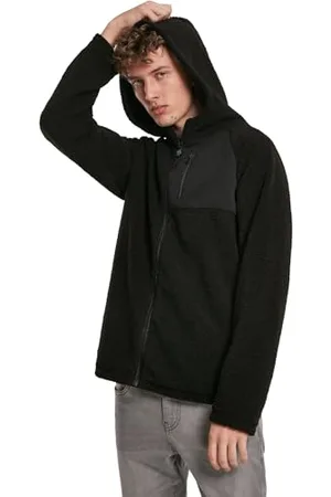 Urban classics Kurtka męska Sherpa Zip Jacket Teddy z kapturem, , S
