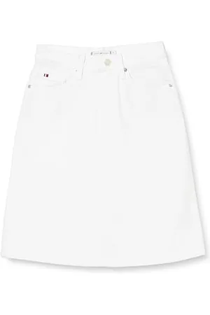 Tommy Hilfiger Spódnice jeansowe damskie, Th Optic White, 60