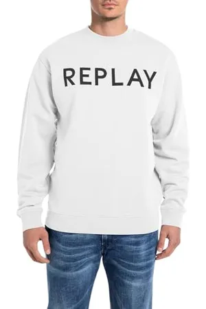 Replay Męska bluza regular fit z okrągłym dekoltem, , 3XL