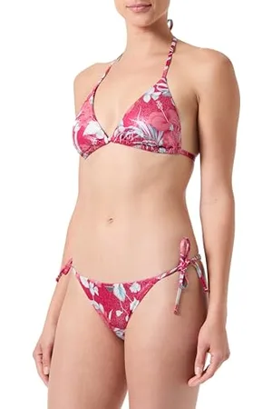 Emporio Armani Trójkąt i sznurek brazylijski kwiatowy nadruk zestaw bikini, , M