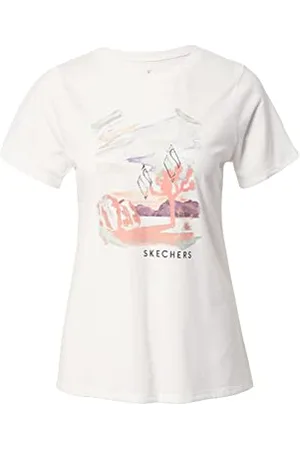 Skechers Koszulka damska Airbrush Airbrush Tee, śnieżna biel, M, , M
