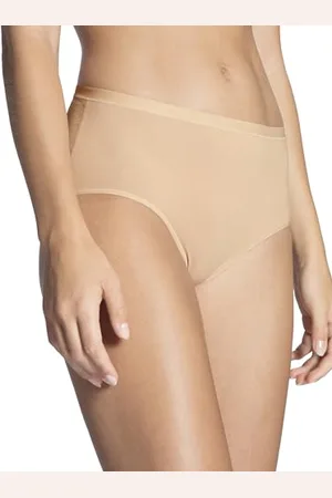 Calida Natural Comfort Slipy damskie, wysoka talia, naturalny połysk i gładki w dotyku, , 40-42
