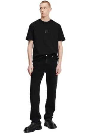 Karl Lagerfeld JEANSY KARL LAGERFELD Z PROSTYMI NOGAWKAMI, SPRANA CZARNA, 3332