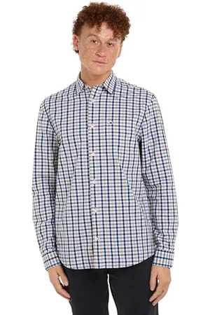 Tommy Hilfiger Tommy Hilfiger Męska koszula TJM Regular Poplin Check L/S, , XXS