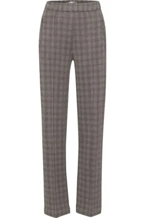 Brax By Brax Peggy Flared Modern Check Jersey, , 40W / 32L