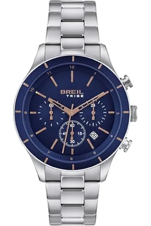 Breil Kolekcja zegarków Dude Chrono mechanizm kwarcowy e zamknięcie do nurkowania z przyciskami bezpieczeństwa dla mężczyzn, , Rozmiar uniwersalny, bransoletka