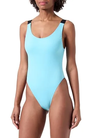Calvin Klein Damski jednoczęściowy strój kąpielowy z głębokim tyłem - nylonowy strój kąpielowy z głębokim tyłem, , M, , M