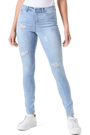 ONLY Onlwauw Mw Destroy Bleach DNM Gua Jeans damskie, , S x 32L