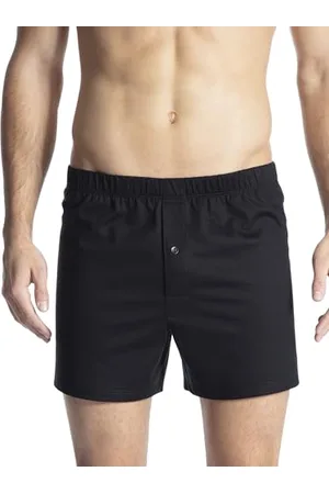 Calida Cotton Code męskie bokserki z dżerseju, z gumowym ściągaczem, czarny, 50