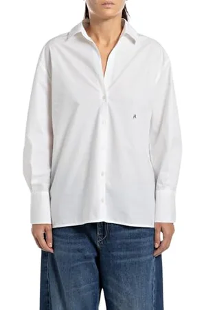 Replay Damska bluzka Comfort Fit bawełna, , S