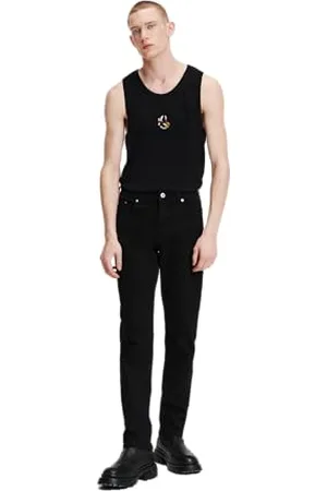 Karl Lagerfeld JEANSY KARL LAGERFELD SLIM LEG DENIM, CZARNY, 3332